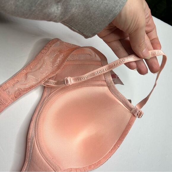 New Izod peach lace Bra 38C Molded Cups and Adjustable Straps - Picture 6 of 7